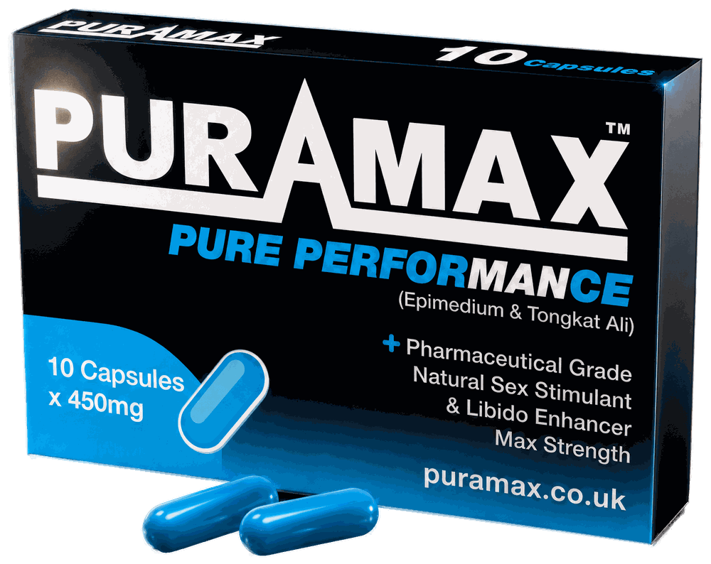 Puramax Pure Performance box — 10 capsules, 450mg, with Epimedium and Tongkat Ali